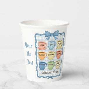 Schönes blaues Design Pappbecher