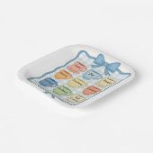 Schönes blaues Design Pappteller (Gewinkelt)