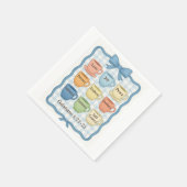 Schönes blaues Design Serviette (Ecke)