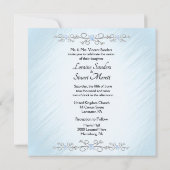 Schönes blaues Fahrrad Thema Hochzeit Einladung (Rückseite)