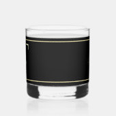 Schönes blaues, florentfarbenes Goldmonogramm T Whiskyglas (Links)