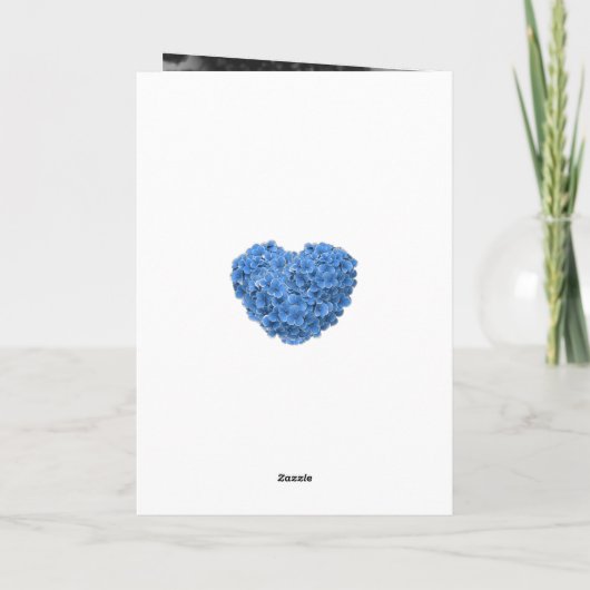 Schönes blaues Foto zum Muttertag Karte (Rückseite)