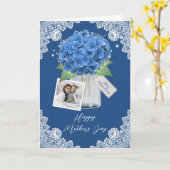 Schönes blaues Foto zum Muttertag Karte (Gelbe Blume)