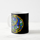 Schönes blaues Gemstone Leo Symbol Kaffeetasse (Vorderseite Links)
