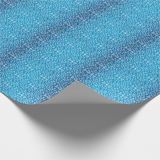 Schönes blaues geometrisches Muster Geschenkpapier (Ecke)