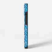 Schönes blaues geometrisches Muster iPhone Hülle (Linke Seite)
