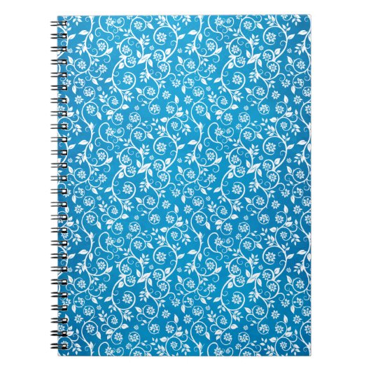 Schönes blaues geometrisches Muster Notizblock (Vorderseite)