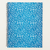 Schönes blaues geometrisches Muster Planer (Vorderseite)