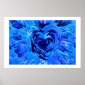 Schönes blaues Herz Poster (Vorne)