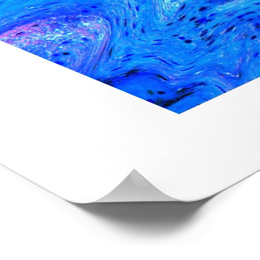 Schönes blaues Herz Poster (Ecke)