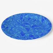 Schönes blaues Honeysuckle-Muster Pappteller (Schrägansicht)