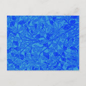 Schönes blaues Honeysuckle Muster von W. Morris Postkarte (Vorderseite)