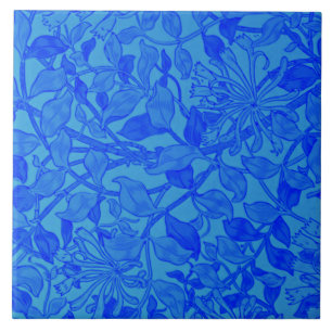 Schönes blaues Indigomuster Fliese