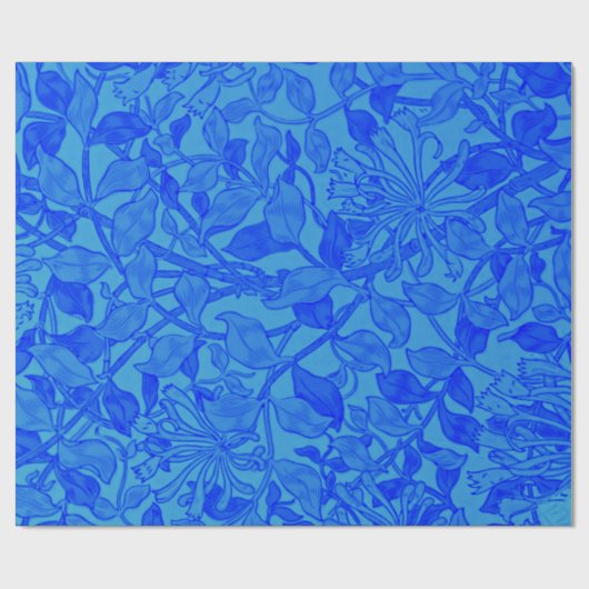 Schönes blaues Indigomuster Geschenkpapier (Flach)