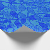 Schönes blaues Indigomuster Geschenkpapier (Ecke)