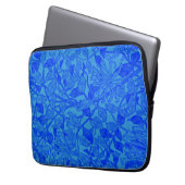 Schönes blaues Indigomuster Laptopschutzhülle (Vorderseite Links)