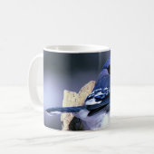 Schönes blaues Jay Kaffeetasse (Vorderseite Links)