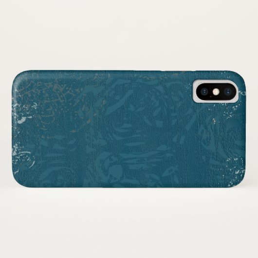 Schönes blaues keltisches Design Case-Mate iPhone Hülle (Rückseite (Horizontal))