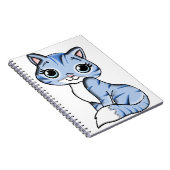Schönes blaues Kitty Notizblock (Rechte Seite)