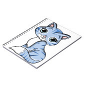 Schönes blaues Kitty Notizblock (Linke Seite)