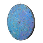 Schönes blaues Marmorpapier-Look Dartscheibe (Vorderseite rechts)