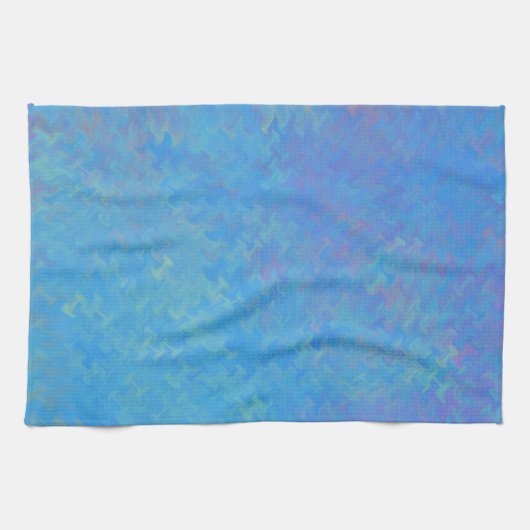 Schönes blaues Marmorpapier-Look Geschirrtuch (Horizontal)