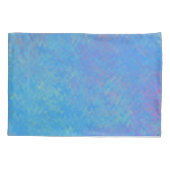 Schönes blaues Marmorpapier-Look Kissenbezug (Rückseite)