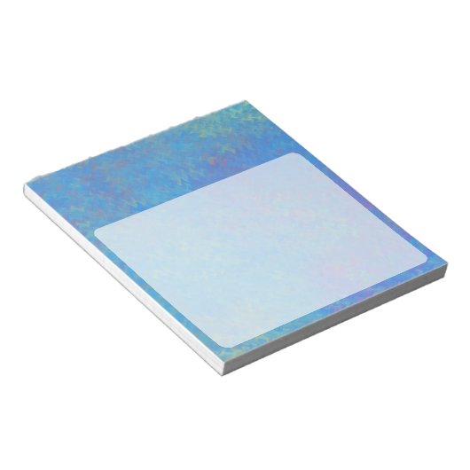 Schönes blaues Marmorpapier-Look Notizblock (angewinkelt)