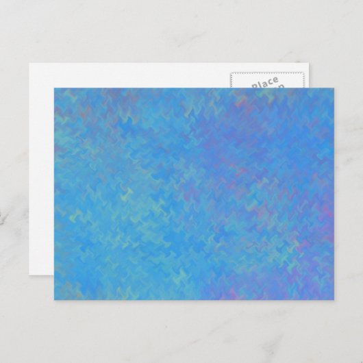 Schönes blaues Marmorpapier-Look Postkarte (Vorne/Hinten)