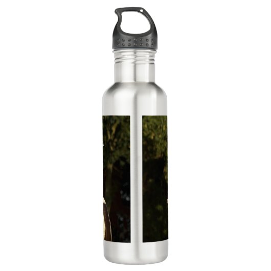 Schönes blaues Mit Augen Paint Horse Edelstahlflasche (Rückseite)