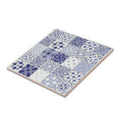 Schönes blaues Mosaik-Mittelmeer-Muster Fliese (Seite)