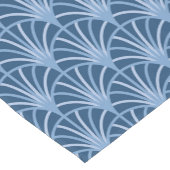 Schönes blaues Vintages japanisches Lüftermuster Kurzer Tischläufer (Ecke)