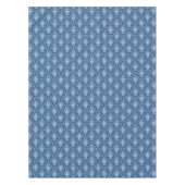 Schönes blaues Vintages japanisches Lüftermuster Tischdecke (Vorderseite)