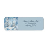 Schönes blaues Weiß Weihnachtsschaum Bäume Schnee (Vorne)