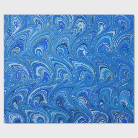 Schönes blaues Wrapping Paper Geschenkpapier (Flach)