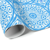 Schönes blaues Wrapping Paper Geschenkpapier (Rolleneckpunkt)
