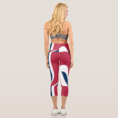 Schönes, blaues Zuhause-Wochenende Capri Leggings (Rückseite)