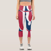 Schönes, blaues Zuhause-Wochenende Capri Leggings (Vorderseite)