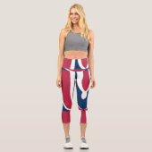 Schönes, blaues Zuhause-Wochenende Capri Leggings (Vorderseite)