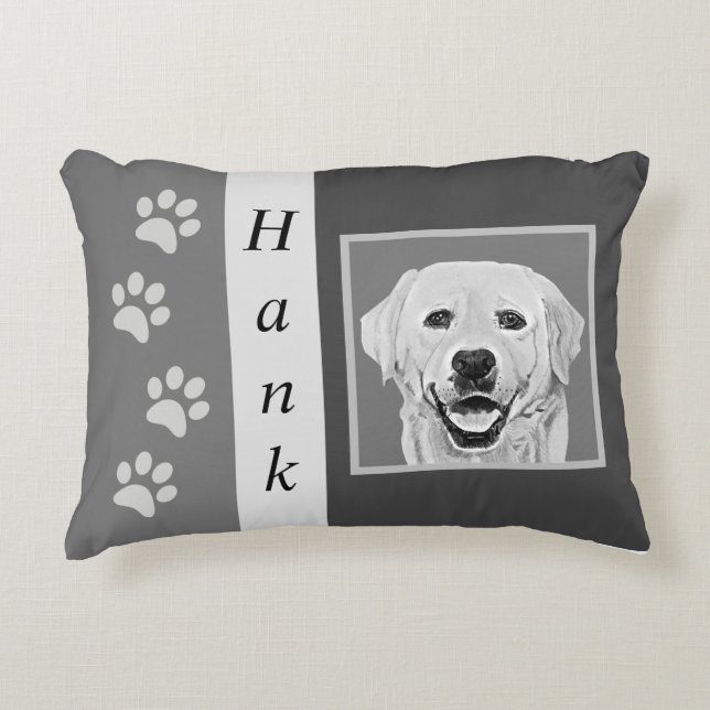 Schönes Bleistift Labrador Retriever Akzent Pillow Dekokissen (Vorderseite)