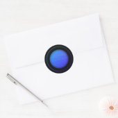 Schönes Blended Blue Runder Aufkleber (Umschlag)