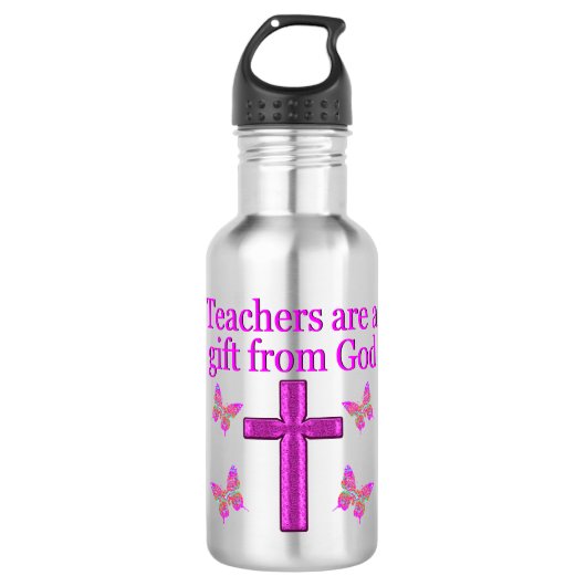 SCHÖNES BLESSED LEHRER-DESIGN EDELSTAHLFLASCHE (Vorderseite)
