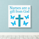 SCHÖNES, BLESSED NURSE DESIGN LEINWANDDRUCK (Insitu (Holzboden))