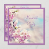 Schönes Blossom-Party Einladung (Vorne/Hinten)