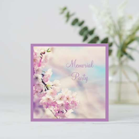 Schönes Blossom-Party Einladung (Stehend Vorderseite)