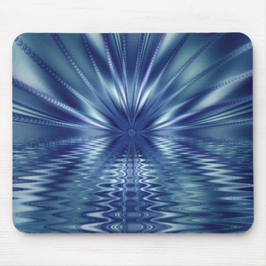 Schönes Blue Fine Fraktal Art Mousepad (Vorne)