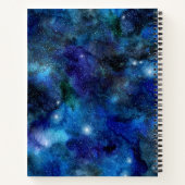 Schönes Blue Galaxy Starry Night Sky Notebook Notizblock (Rückseite)