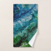 Schönes Blue Green Wave Badezimmer Handtuchhandtuc Badhandtuch Set (Handtuch)