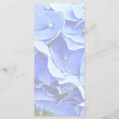 Schönes Blue Hydrangea Menü Menükarte (Rückseite)