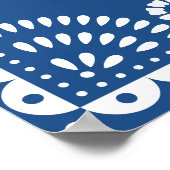 Schönes Blue Papel Picado Wedding Willkommenszeich Poster (Ecke)